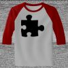 Raglan 3/4 Roundneck Shirt (Gray Body) Thumbnail