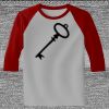 Raglan 3/4 Roundneck Shirt (Gray Body) Thumbnail