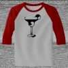 Raglan 3/4 Roundneck Shirt (Gray Body) Thumbnail