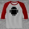 Raglan 3/4 Roundneck Shirt (Gray Body) Thumbnail