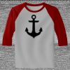 Raglan 3/4 Roundneck Shirt (Gray Body) Thumbnail
