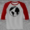 Raglan 3/4 Roundneck Shirt (Gray Body) Thumbnail
