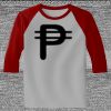 Raglan 3/4 Roundneck Shirt (Gray Body) Thumbnail