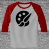Raglan 3/4 Roundneck Shirt (Gray Body) Thumbnail
