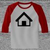 Raglan 3/4 Roundneck Shirt (Gray Body) Thumbnail