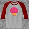Raglan 3/4 Roundneck Shirt (Gray Body) Thumbnail