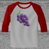 Raglan 3/4 Roundneck Shirt (Gray Body) Thumbnail