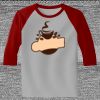 Raglan 3/4 Roundneck Shirt (Gray Body) Thumbnail