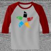 Raglan 3/4 Roundneck Shirt (Gray Body) Thumbnail