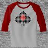 Raglan 3/4 Roundneck Shirt (Gray Body) Thumbnail