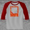 Raglan 3/4 Roundneck Shirt (Gray Body) Thumbnail