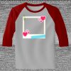 Raglan 3/4 Roundneck Shirt (Gray Body) Thumbnail