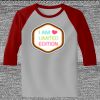 Raglan 3/4 Roundneck Shirt (Gray Body) Thumbnail