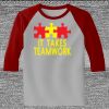 Raglan 3/4 Roundneck Shirt (Gray Body) Thumbnail