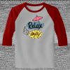 Raglan 3/4 Roundneck Shirt (Gray Body) Thumbnail