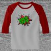 Raglan 3/4 Roundneck Shirt (Gray Body) Thumbnail