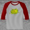 Raglan 3/4 Roundneck Shirt (Gray Body) Thumbnail